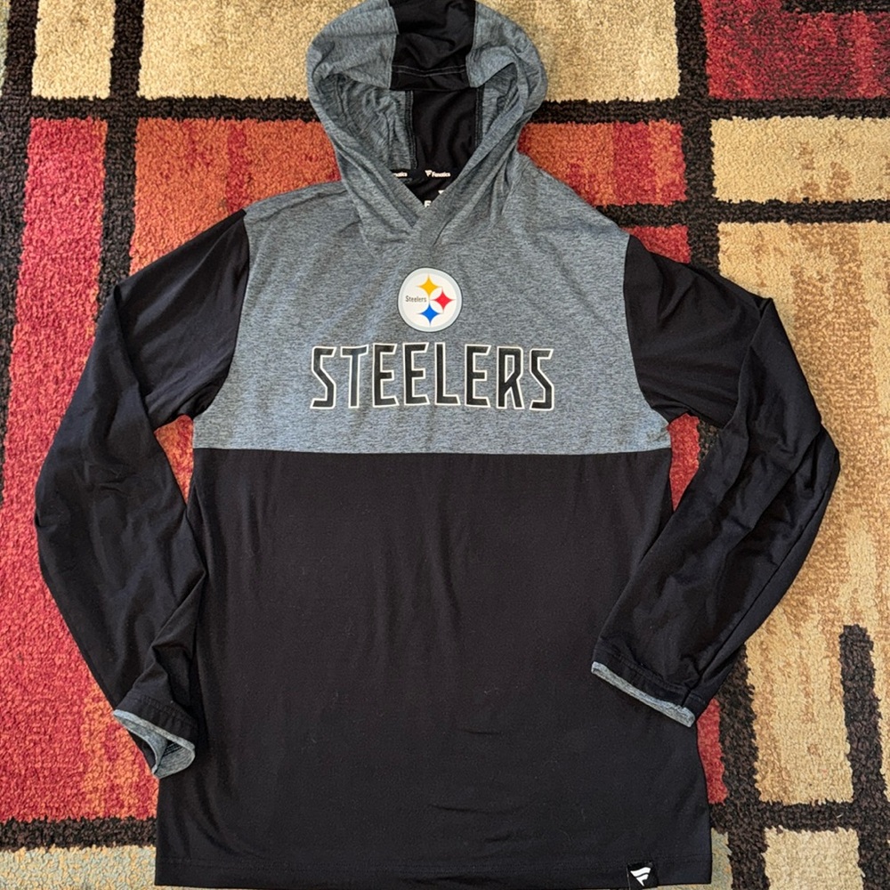 Mens Steelers Hooded‎ Long Sleeve